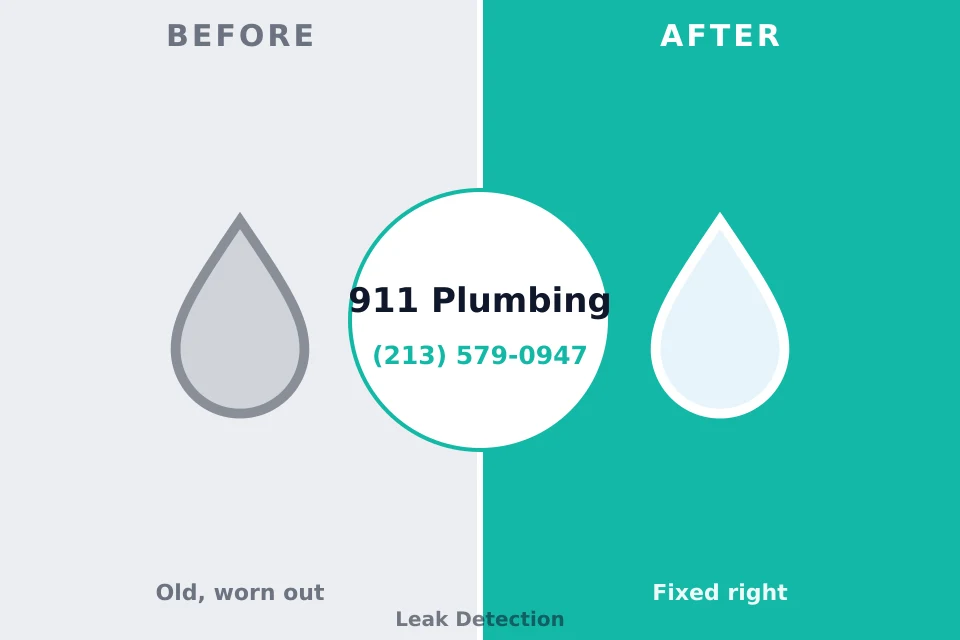 Before and after: plumbing repair Woodlynne, NJ